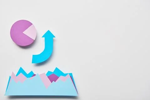 Top view charts graphs pointer Stock Photos
