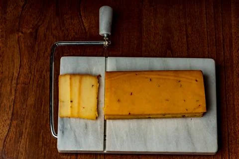 Top view of cheese Foto stock