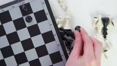 able-hedgehog44: white chess king, black pawns, topped with cross