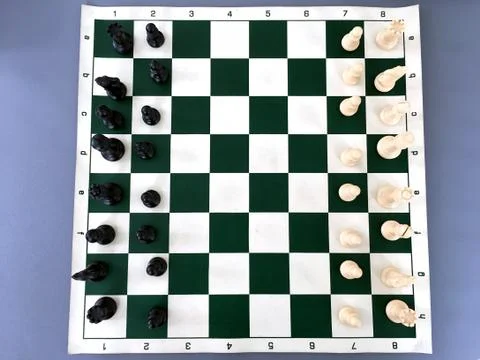 Top view of chessboard Stock Photos