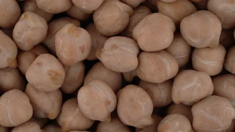 Top view of chickpeas rotating. Closeup. Macro. Stock Footage 170435067