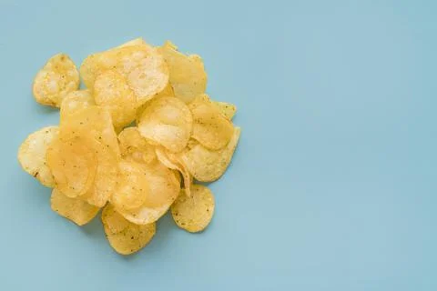 Top view chips with copy space 1. High quality and resolution beautiful photo Stock Photos