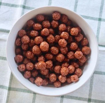 Top View of Chocolate Cornflakes Stock Photos