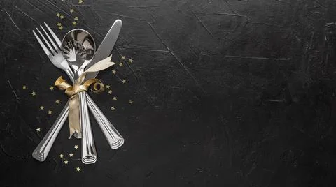 Top view christmas tableware with copy space 1. High quality and resolution Stock Photos