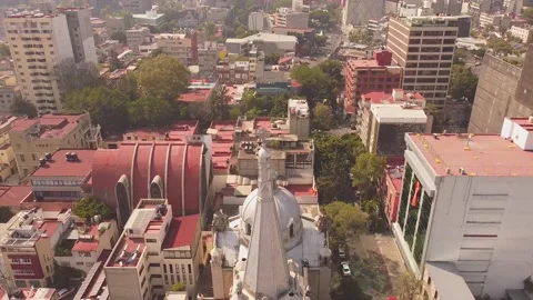 Top view of church in the city Stock Footage 166482453