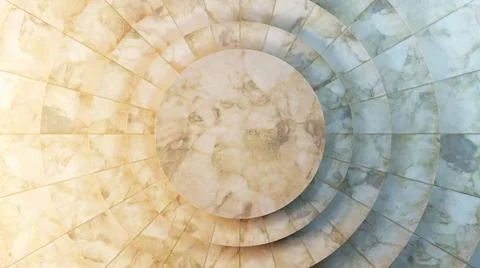Top view of circle marble stage podium, 3d Stock Illustration