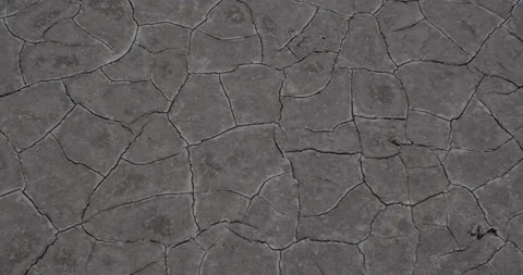 Top view of a circular motion landscape of dry cracked soil 스톡 동영상 145921396