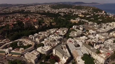 Top view of the city. Berth. Stock Footage 69848134