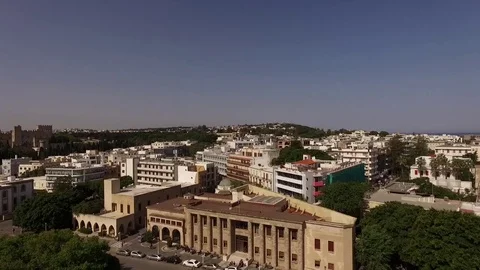 Top view of the city. Berth. Stock Footage 69848597