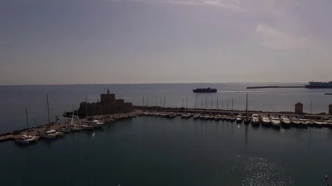 Top view of the city. Berth. Stock Footage 69848664