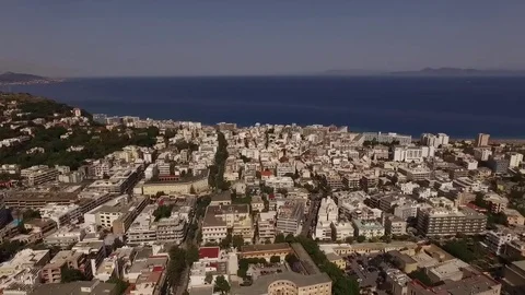 Top view of the city. Berth. Stock Footage 70411174