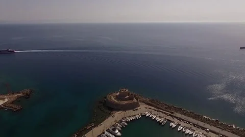 Top view of the city. Berth. Stock Footage 70411209