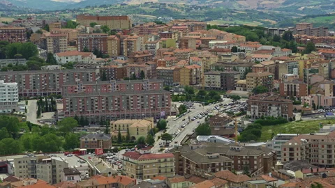 Top view of the city of Campobasso, the provincial capital of Molise Stock Footage 157689953