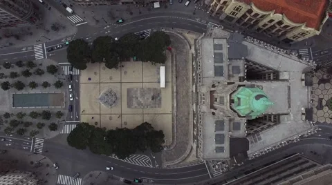Top View of City Hall and Liberdade Square in Porto, Portugal Stock Footage 59023032