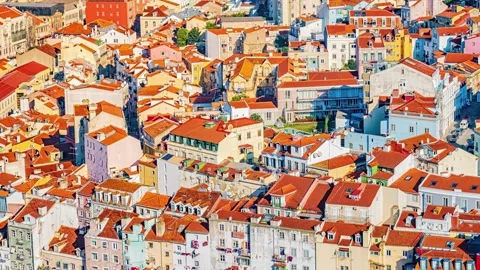 Top view of the city rooftops Stock Footage 151967093