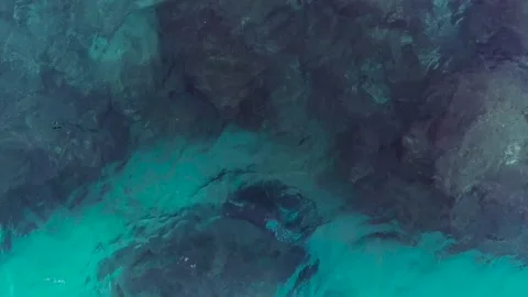 Top View Of Clear Blue Water Of The Sea Stock Footage 147862018