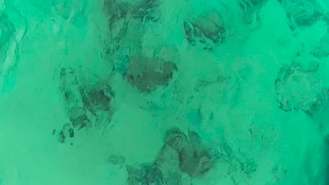 Top View Of Clear Blue Water Of The Sea Stock Footage 147868802