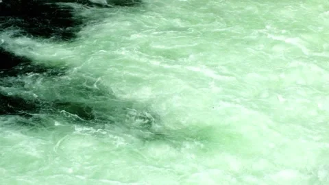 Top view of clear river flow waves Stock Footage 320057108