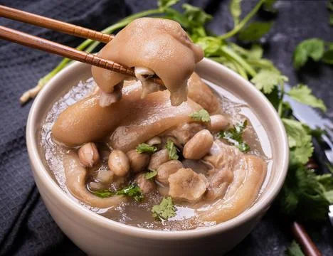 Top view, close up, copy space, Taiwan asian distinctive street food, peanut  Stock Photos