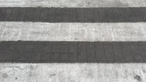 Top view close-up of crosswalk Stock Footage 312095724