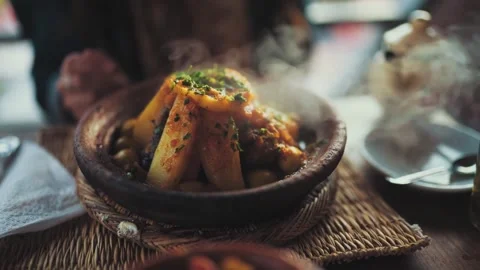 Top view Close-up Footage Of A Hot Dish  Food serve Stock Footage 337930001