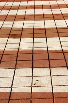 Top view closeup of the sunlight creating a zebra pattern on the ground Stock Photos