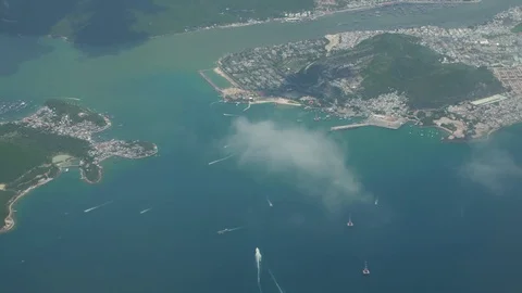 Top view of the cloud sea and the Islands Stock-Footage 79103204