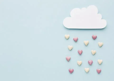 Top view cloud with valentines day hearts Resolution and high quality beautiful Stock Photos