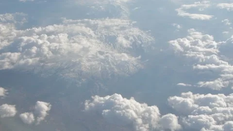 Top view of the clouds, the movement of air masses. Video stock 152636046