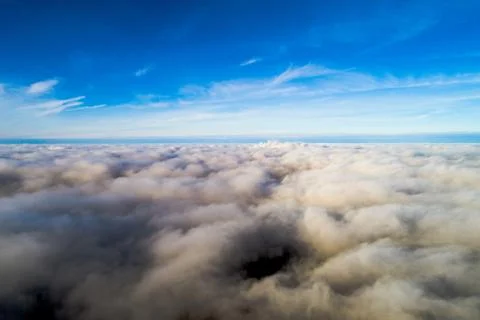 Top view of the clouds. Stock Photos