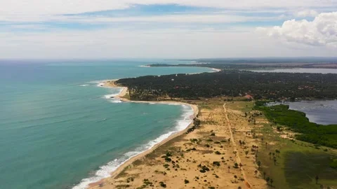 Top view of Coast of Sri Lanka. Stock Footage 201039235