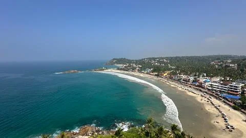 Top view of the coastline. Stock Photos