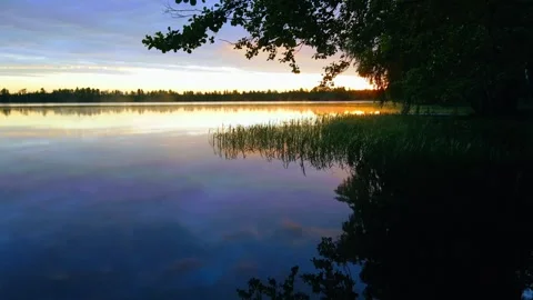 Top view of the coastline river landscape sunrise Stock Footage 300621139