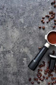Top view of coffee background Stock Photos