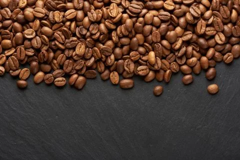 Top view of coffee beans Stock Photos