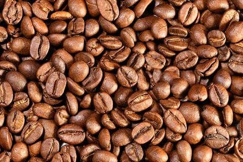 Top view of coffee beans Stock Photos