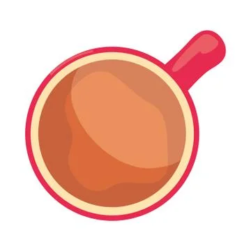Top view coffee cup icon Stock Illustration