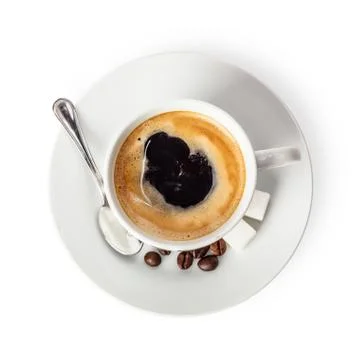 Top view of coffee cup Stock Photos