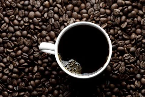 Top view of coffee cup Foto stock