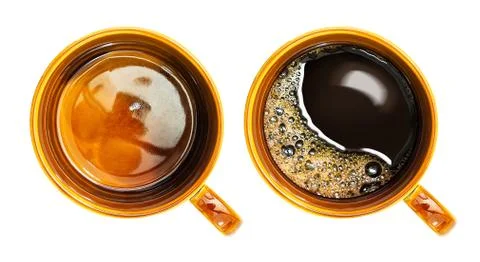 Top view of coffee cup Stock Photos