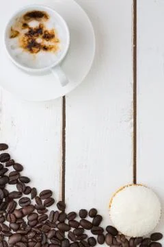 Top view coffee table Stock Photos