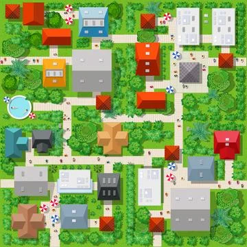 Top view of the colorful 스톡 일러스트