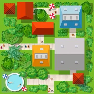 Top view of the colorful 스톡 일러스트