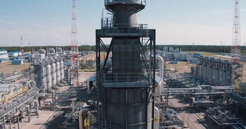 Top view of complex equipment Video stock 139267702