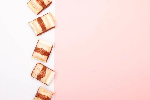 Top view composition or background with delicious chocolate Stock Photos