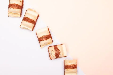 Top view composition or background with delicious chocolate Stock Photos