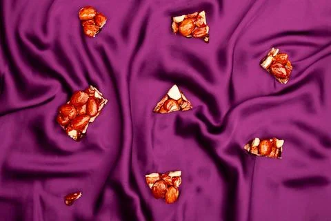 Top view composition or background with delicious chocolate Stock Photos