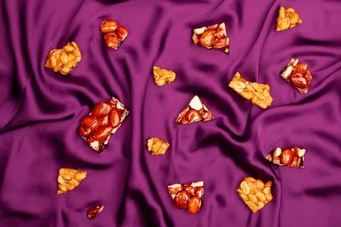 Top view composition or background with delicious chocolate Stock Photos