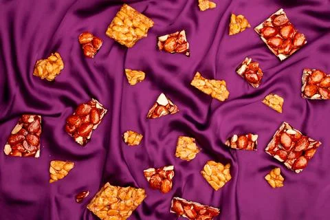 Top view composition or background with delicious chocolate Stock Photos