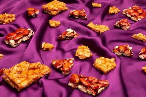 Top view composition or background with delicious chocolate Stock Photos